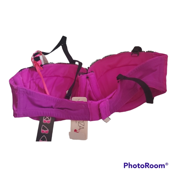 LA SENZA Fuschia Magenta Demi Push Up Bra - Size XS, 32A - Picture 3 of 4